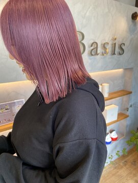 ベーシス(Basis) 【Basis福田】プツッとボブ×ピンクラベンダー