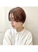[代々木]ナチュラルピンクスイートAラインの甘辛ショートボブ