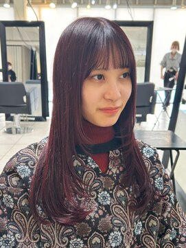 アクアオモテサンドウ(ACQUA omotesando) ＊ロングレイヤーカットフェイスレイヤーピンクブラウンボルドー