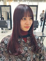 アクアオモテサンドウ(ACQUA omotesando) *ロングレイヤーカットフェイスレイヤーピンクブラウンボルドー