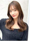 20代30代40代◎前髪パーマグレーベージュレイヤーロング黒髪