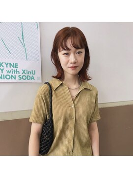 サヴィー(suvvy) ニュアンスボブ オレンジベージュ【天神/大名】似合わせカット