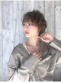 ハンサムショート/ゆるふわパーマ/透明感カラー