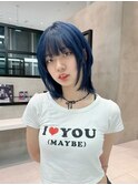 ブルーブラック ネイビーカラー ハイトーン ケアブリーチ