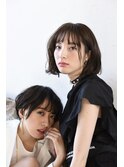 透けバングアッシュカラーくびれショートボブウルフtk6川口