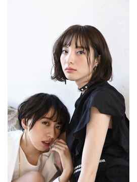 カバーヘア ブリス 川口(COVER HAIR bliss) 透けバングアッシュカラーくびれショートボブウルフtk6川口