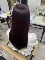 アジールヘア 所沢プロペ通り店(agir hair)&nbsp;レッドブラウンワンレンカットケアブリーチ小顔レイヤー所沢韓国