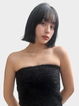 ユーフォリア 銀座本店(Euphoria) 韓国　切りっぱなしボブ　暗髪
