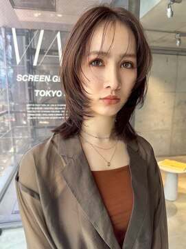 スクリーンギンザメゾン 銀座(SCREEN GINZA MAISON.) クラゲヘアー/小顔に見せるヘア/ココアベージュ/銀座