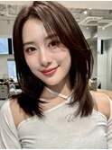 【MINX原宿表参道】ストレート韓国レイヤーカットミディアム