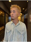 ブリーチ/金髪スパイキーショート/メンズカット