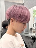 マッシュブリーチハイトーンハイライトスパイラルツーブロック
