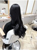 艶ロング☆ネイビーブラック