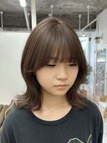 トト 船橋店(toto.)&nbsp;◇ココアブラウンボルドーミディアムレイヤーウルフカット[船橋]