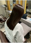 縮毛矯正/髪質改善/イメチェン/ピンクベージュ/前髪/新宿