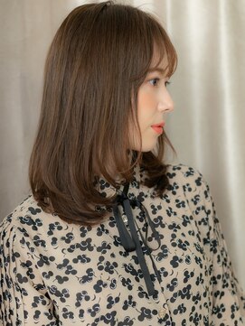 モッズヘア 越谷(mod's hair) グレージュブラウンブリーチなし小顔ワンホンレイヤー30代40代X