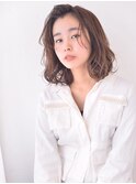 ルーズパーマで作る楽ちんミディアム/心斎橋&難波&堀江&新町