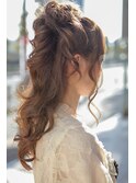 結婚式　ハーフアップ