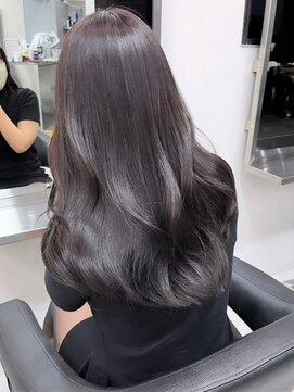 ベレーザ 渋谷(BELEZA) ba758_透明感アッシュブラックグレージュカラーレイヤーロング