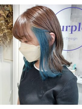 パープル(purple) インナーサファイアブルー