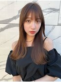 (韓国風/くびれヘア/ロングヘア/前髪/サイドバング/小顔)