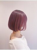 【カラー】ピンクラベンダー×ショートボブ relie