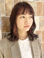 ピークアブー アヴェダ アトレ恵比寿(PEEK-A-BOO AVEDA)&nbsp;インナーカラーピンクカラーくびれミディアム