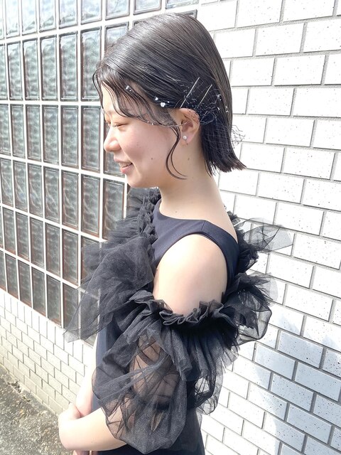 結婚式お呼ばれヘアセット