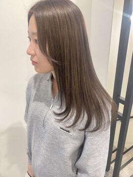 ユニコ(unico) くすみベージュ　ミルクティーベージュ　ワンブリーチカラー