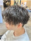 センターパートツイストスパイラルパーマツイストパーマメンズ