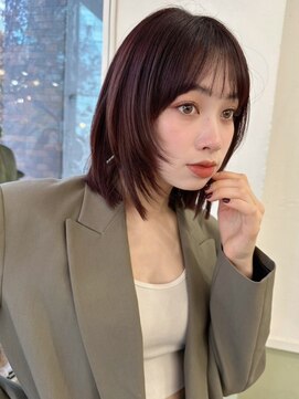 ベイルーム(BAYROOM by HONEY omotesando) 小顔前髪　イメチェンこなれミディ　ウルフ　ココアベージュ