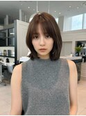 ミディアムレイヤー ボブウルフ 顔まわり 結べるボブ 20代 30代