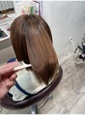大人可愛い20代30代40代黒髪前下がりショートボブ丸みショート◎