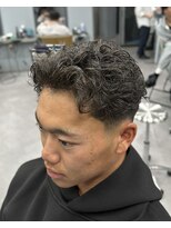 アイコン ブルー メンズ(I-CON #blue MEN'S)&nbsp;オールバックパーマ×スキンフェード【池袋フェード】