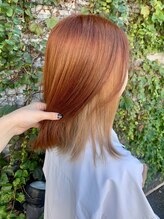 グルス(GruS) #オレンジ#ミルクティーベージュ#インナーカラー
