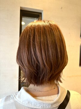 ココカラヘアー ニコ(cococara hair nico) くびれカット/レイヤーカット/顔まわりカット/ピンクブラウン