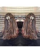 アンダーバーホワイト(_white)&nbsp;ハイライトブリーチ髪質改善トリートメントエクステ神戸三宮