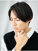 アッシュブラック刈り上げ王道メンズカットH草加