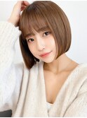 秋色◎切りっぱなしボブ×前下がりボブ20代30代