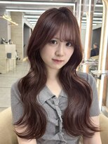 ロンドホットリップ 立川(Lond hot lip)&nbsp;ワインレッド／韓国巻／レイヤーカット/ボルドーカラー/立川