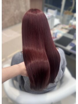 プティパ 水戸内原店(petit-pas) ブリーチカラー／チェリーレッド