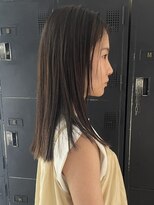 ヘアーアイストゥーレ(HAIR ICI TRE) ロングレイヤー顔周りレイヤー暗髪カラー似合わせカット