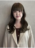 韓国ヘア/顔周りカット/レイヤーカット/ベージュ/ロング