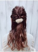 ★小顔オシャレにゆるふわハーフアップ★