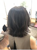 ふんわり外ハネミディアムヘア