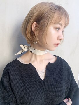 アルバム 銀座(ALBUM GINZA) ふわボブ_外ハネボブアッシュブラウンネオウルフ_57068