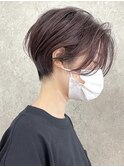 大人ショートボブ/センターパート/イルミナカラー/前髪あり[調布
