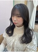 前髪あり韓国顔周りカット◎
