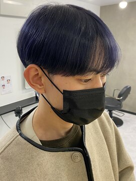 エルマーク 梅田(L-MARK) マッシュカラーブリーチメンズメンズカラーツーブロック