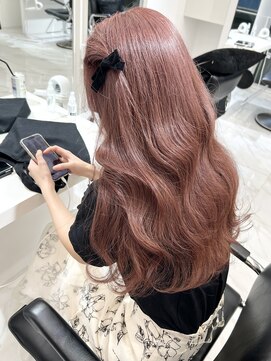 ランテルディ 渋谷(LANTERDIT) 【LANTERDIT】ブリーチ1回/ピンクベージュ/ロング/ガーリー